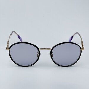 Burberry BE3148D 10171A BRAND NEW Sunglasses Black Gold Lillac Oval Unisex